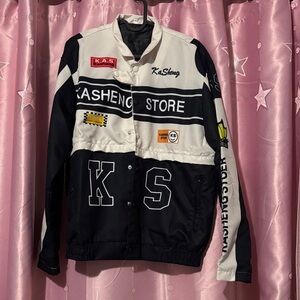 Black and White KAS Racing Jacket